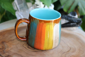 Hug Mug - Yellow, Orange, Blue & White - 102