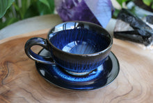 Load image into Gallery viewer, Cup &amp; Saucer - Dark Blue - 107A