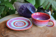 Load image into Gallery viewer, Cup &amp; Saucer - Red/Pink - 107B
