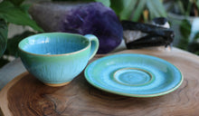 Load image into Gallery viewer, Cup &amp; Saucer - Green - 107C