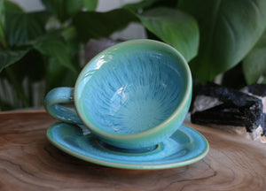 Cup & Saucer - Green - 107C