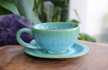 Load image into Gallery viewer, Cup &amp; Saucer - Green - 107C