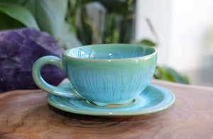 Cup & Saucer - Green - 107C