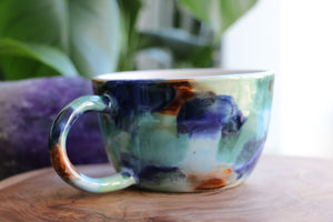 Cup - Blue, Green, White & Brown - 119