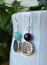 Load image into Gallery viewer, Handmade gemstone earrings with tree bead design