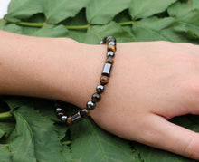 Load image into Gallery viewer, Tiger Eye &amp; Hematite Bracelet - 6mm
