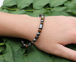 Tiger Eye & Hematite Bracelet - 6mm