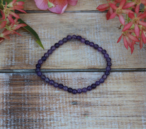 Amethyst Bracelet - 4mm