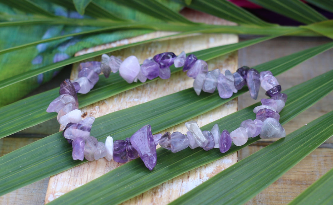Amethyst Chip Bracelet