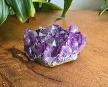 Load image into Gallery viewer, Natural Amethyst cluster with purple crystal formations