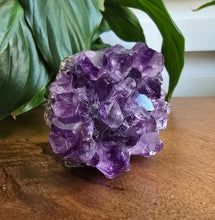 Load image into Gallery viewer, Natural Amethyst cluster with purple crystal formations