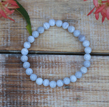 Load image into Gallery viewer, Blue Lace Agate Bracelet - 6mm