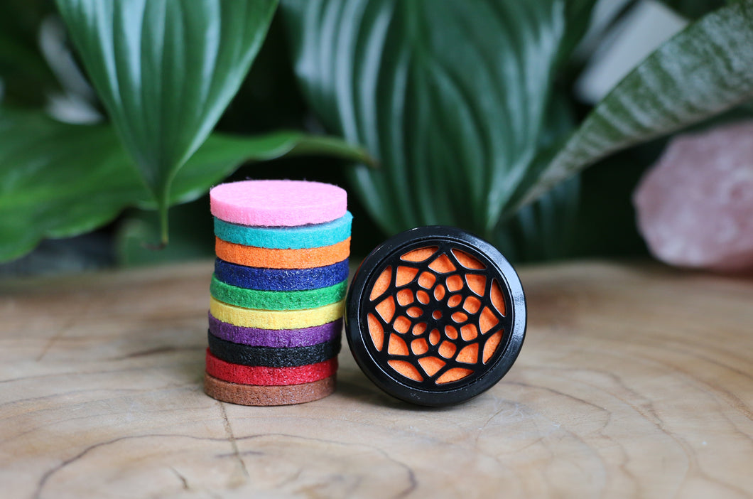Flower Car Vent Diffuser - Black