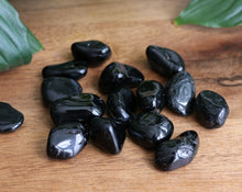 Load image into Gallery viewer, Polished Black Tourmaline tumble stone for grounding and meditation