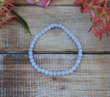 Load image into Gallery viewer, Blue Lace Agate Bracelet - 4mm