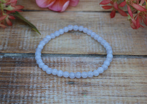 Blue Lace Agate Bracelet - 4mm
