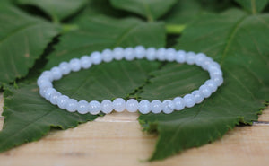 Blue Lace Agate Bracelet - 4mm