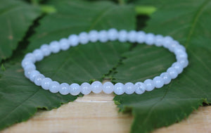 Blue Lace Agate Bracelet - 4mm