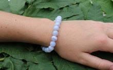 Load image into Gallery viewer, Blue Lace Agate Bracelet - 8mm