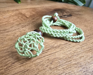 Macrame Net Necklace - Assorted Colours