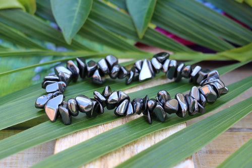 Hematite Chip Bracelet