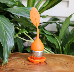 Coloured Silicone/Metal Teabag Strainer - Reusable