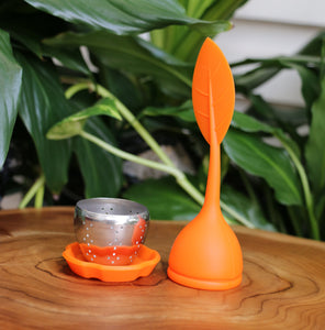 Coloured Silicone/Metal Teabag Strainer - Reusable