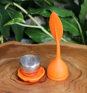 Coloured Silicone/Metal Teabag Strainer - Reusable