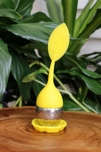 Coloured Silicone/Metal Teabag Strainer - Reusable