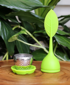 Coloured Silicone/Metal Teabag Strainer - Reusable