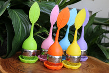 Load image into Gallery viewer, Coloured Silicone/Metal Teabag Strainer - Reusable