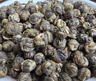 Hand rolled jasmine tea pearls