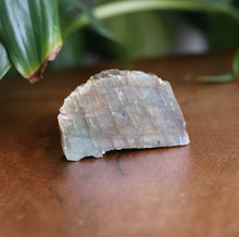 Load image into Gallery viewer, Natural Labradorite slab with blue green orange and yellow flash and polished surface