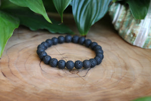 Lava Rock Bracelet - 8mm
