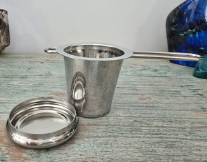 Long Handle Cup Strainer - Gold or Silver