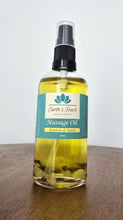 Load image into Gallery viewer, Mandarin and Vanilla scented body and bath oil with crystal infusion