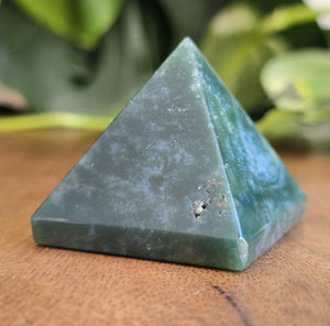Moss Agate Pyramid