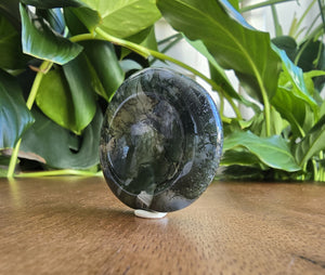 Moss Agate Worry Stone