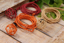 Load image into Gallery viewer, Interchangeable macramé crystal holder necklace available in multiple colours