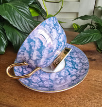 Load image into Gallery viewer, European-style purple tea cup set with gold trim, 200ml capacity