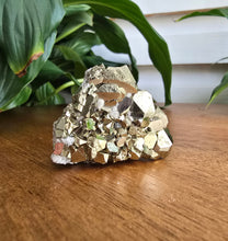 Load image into Gallery viewer, Natural Pyrite cluster with metallic gold crystal formations
