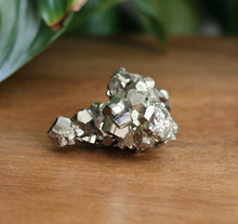 Load image into Gallery viewer, Natural Pyrite cluster with metallic gold crystal formations