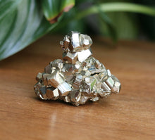 Load image into Gallery viewer, Natural Pyrite cluster with metallic gold crystal formations