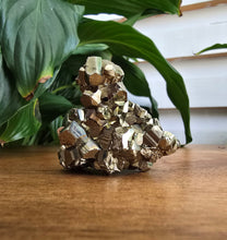 Load image into Gallery viewer, Natural Pyrite cluster with metallic gold crystal formations