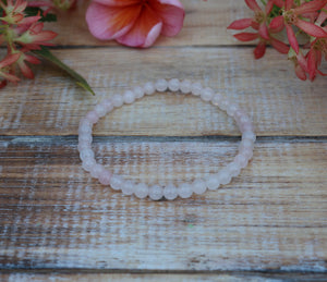 Rose Quartz Bracelet - 4mm