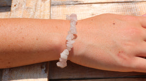 Rose Quartz Chip Bracelet