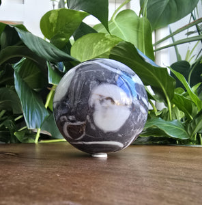 Shell Jasper Sphere