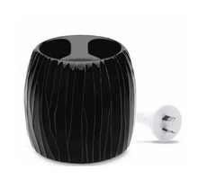 Load image into Gallery viewer, Black ceramic electric wax melt warmer for home fragrance