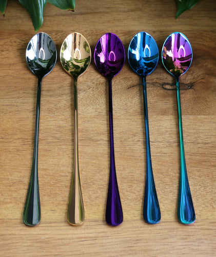 Spiked Head Long Handle Spoon - Assorted Colours